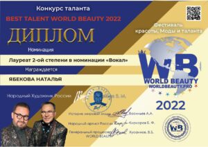 Итоги конкурса "BEST TALENT WORLD BEAUTY 2022"